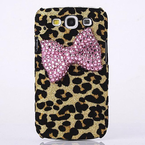 Bowknot Leopard Back Cover Case for Samsung Galaxy S3 I9300(Assorted Colors)