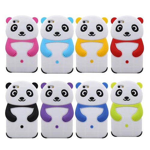 3d милые панды силиконовый мягкий чехол для iPhone 6 (разных цветов)