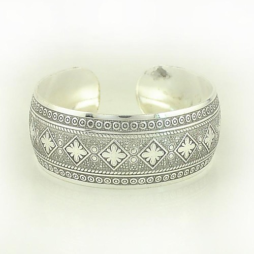 1PCS Fashion Carved Silver Bracelet N0.6