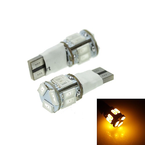 t10 LED 2-режиме желтого 5W 11x5630smd 550Lm для автомобилей стоп-сигнал (dc12-16v)