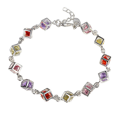 H220 925 sterling silver bracelet, 925 sterling silver fashion jewelry Colored Stone Bracelet /dapalrwa ebnamsua