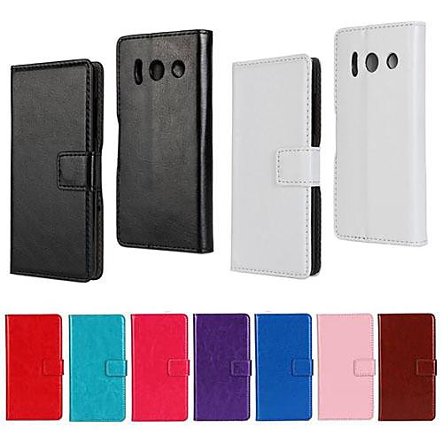 Solid Color PU Leather Full Body Case with Stand and Card Slot for Huawei Y300 (Assorted Color)