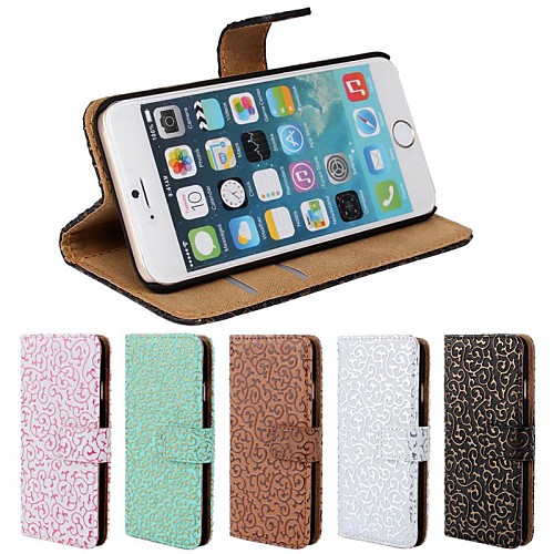 Hollow Palace Design Pattern PU Leather Full Body Cover with Card and Stand Slot for iPhone 6 (Assorted Color)