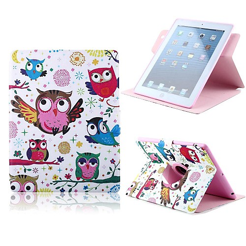 The Owl Design PU Full Body Case with Stand for iPad Air