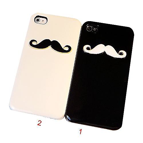 Cute Moustache Pattern Couple Slim PC Back Cover Case for iPhone 5/5S(Assorted Colors)