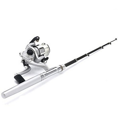 Meiyu  Pocket Pen Carbon Fishing Rod Pole Reel Combos With  Reel  50m lines and 1.4m A