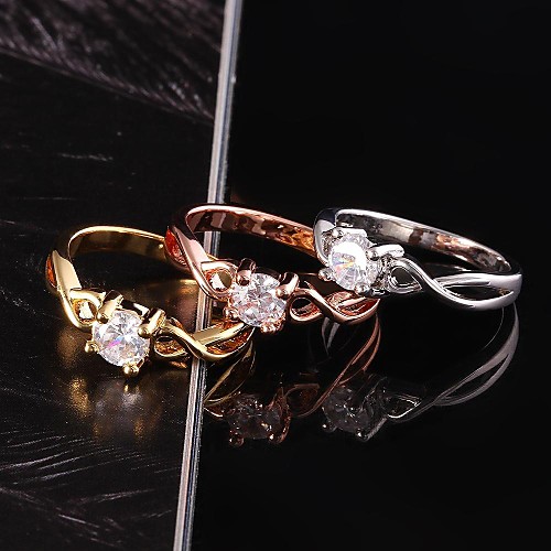 Fashion Gold Plated Women (Zircon Inlaid) Statement Rings (1 Pc)