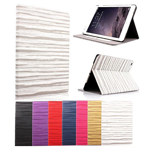 KARZEA Wave Pattern Auto Sleep and Wake-Up PU Leather Case with Stand and Stylus for iPad mini 1/2/3 (Assorted Colors)