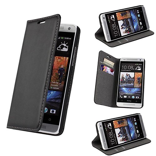 Genuine Leather Full Body Cover with Card and Stand Case for HTC One mini M4