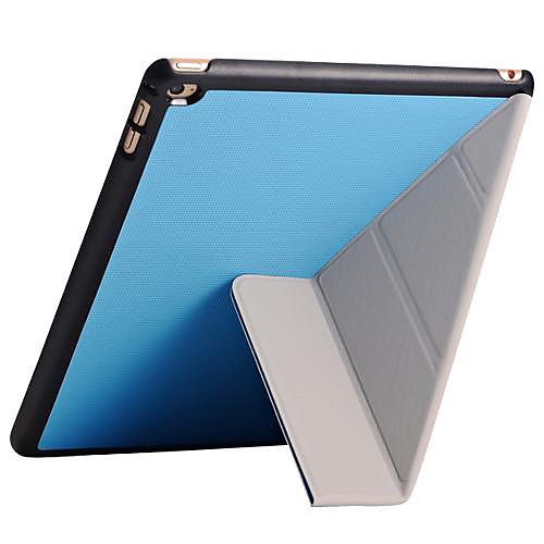 4 Shapes Magnetic Stand PU Leather Case for iPad Air 2 (Assorted Colors)