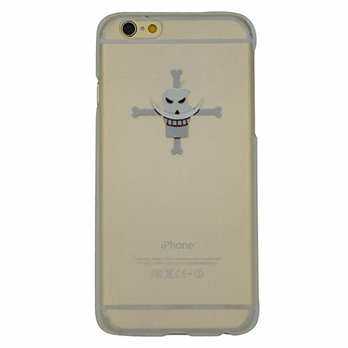 Skull Series of Cross Pattern PC Hard Transparent Back Cover Case for iPhone 6