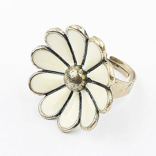 European Style Fashion Retro Fashion Personality Small Daisy Adjustable Ring