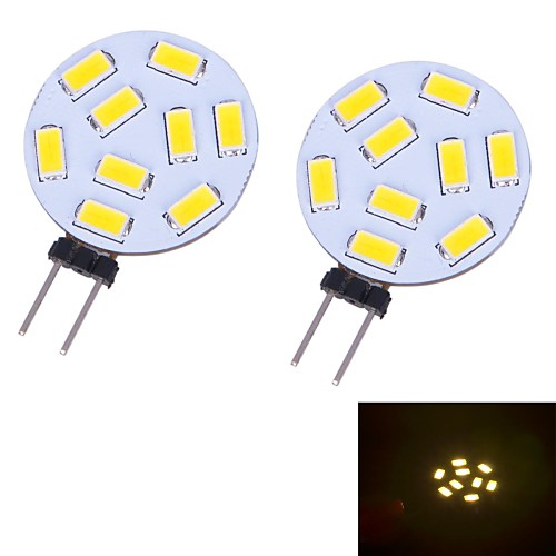 jmt235 g4 1.2W 9x5730smd 350lm 3000k теплый белый свет привел би-контактный лампы (DC 12V) 2 шт