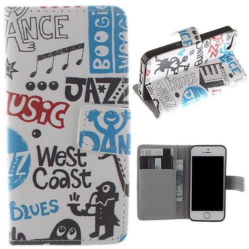 Cartoon PU Full Body Case with Stand with Card Slot for iPhone 5/5S