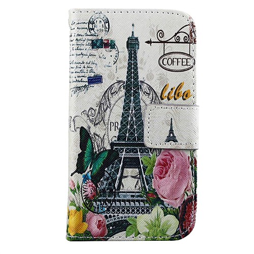 Flower Tower Pattern PU Leather Full Body Case with Stand for Motorola MOTO G