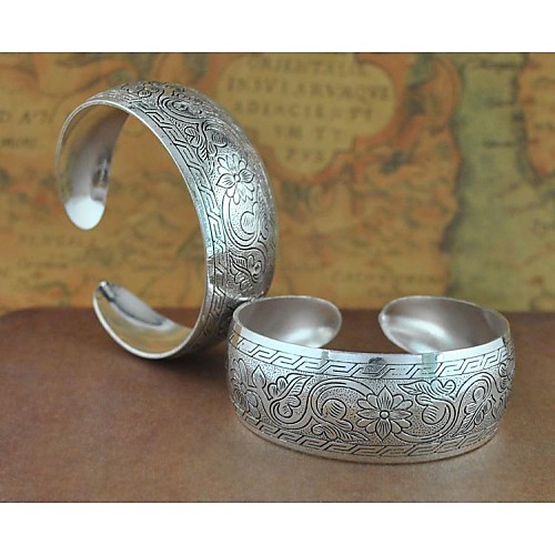 1PCS Fashion Carved Silver Bracelet N0.5