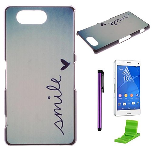 Smile Pattern PC Hard Case with Screen Protector,Stylus and Stand for Sony Xperia Z3 Compact / Z3 mini M55w