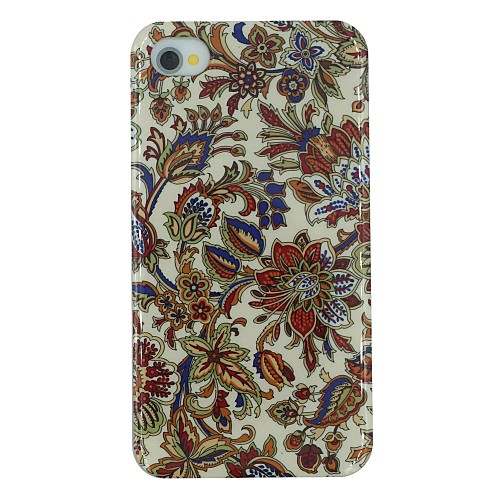 Flower Pattern PC Hard Back Cover Case for iPhone 4/4S