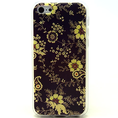 Yellow Flowers Pattern Soft Case for iPhone 5C