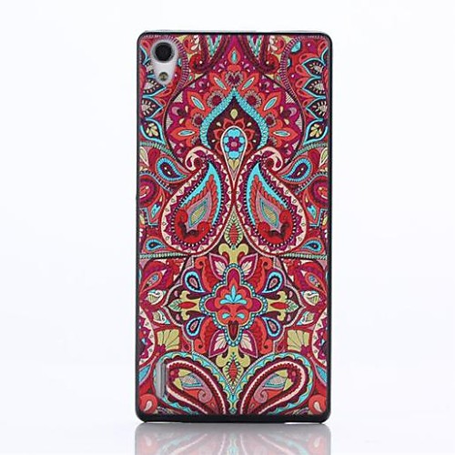 Decorative Pattern PC Hard Back Case for Huawei Ascend P7