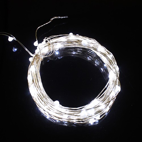 10м 9.6W 100-LED белый свет Рождество флэш полосы света лампы (DC 12V)