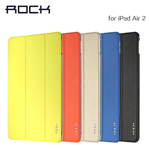 ROCK Ultra-Thin Business Pprotection Holster Smart Case for IPad Air2(Assorted Colors)