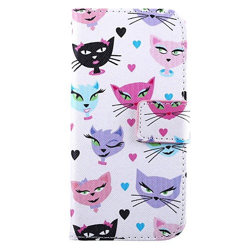 The Cat PU Leather Full Body Cover with Stand and Card Slot for HTC One M8 Mini