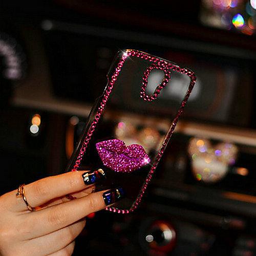 Vermilion Border Rhinestone Pattern TPU Back Cover with Border for Samsung Galaxy S4 I9500(Assorted Colors)