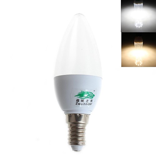 zweihnder e14 3w 280lm 8x2835 SMD светодиодов свечах (AC 85-265V)