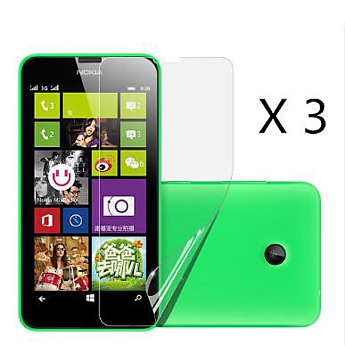 (3 pcs)High Definition Screen Protector for Nokia Lumia 630/635