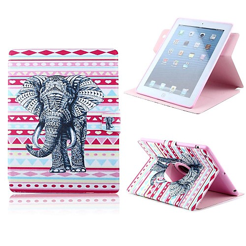 The Elephant Design PU Full Body Case with Stand for iPad Air