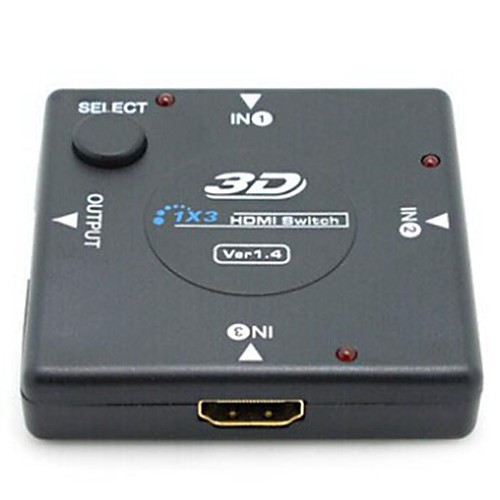 1080p 3d 4 порта 3-в 1-выход HDMI сплиттер селектора v1.4 переключатель для HDTV PS3