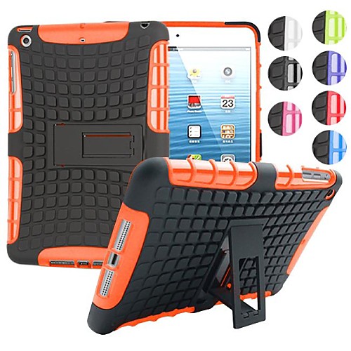 Two-in-One Tire Grain Design PC and Silicone Case with Stand for iPad mini 1/2/3 (Assorted Colors)