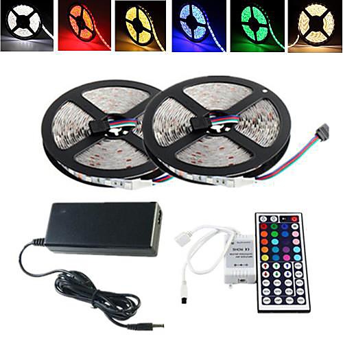 10m 150x5050 SMD RGB светодиодные полосы света и 44key пульт дистанционного управления и 6а ес питания (AC110-240V)