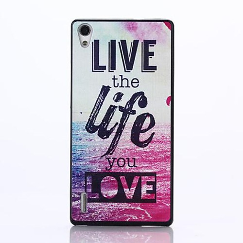 Live Life Sea Pattern PC Hard Back Case for Huawei Ascend P7