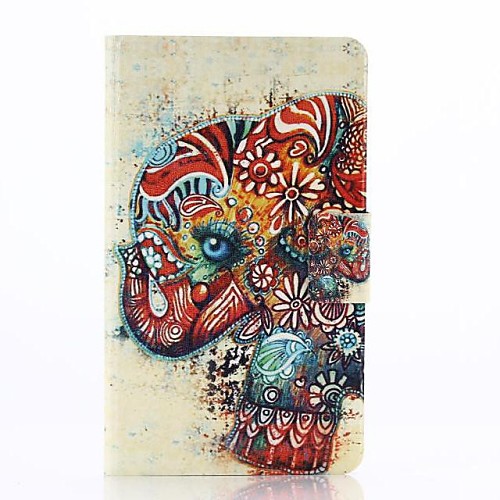 Flower Elephant Pattern PU Leahter Full Body Cover with Stand and Card Slot for Samsung Galaxy Tab Pro 8.4 T320