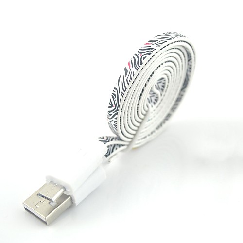 Micro USB зарядка зебра-полоса кабель для Samsung Galaxy S4 / S3 / с2 и HTC / Sony / LG (100 см)