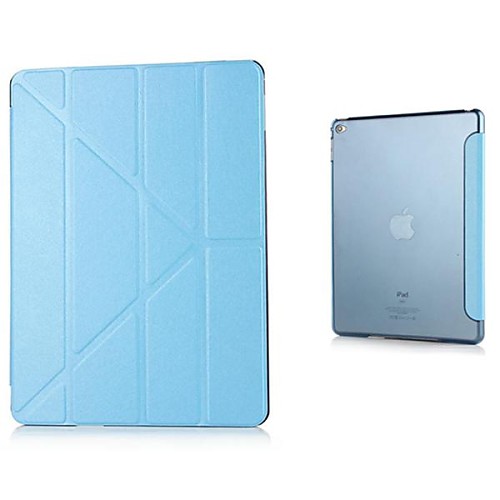 Transformers Silk Pattern Stand Leather Case with Transparent Back Case for iPad Air 2 (Assorted Colors)