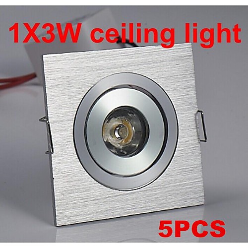5pcs 3W 200-300LM 3000-3500K Warm White Color Support Dimmable Square LED Panel Lights LED Ceiling Lights(220V)
