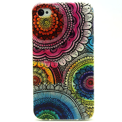 The Kaleidoscope Of Sun Flowers Pattern TPU Soft Case for iPhone 4/4S