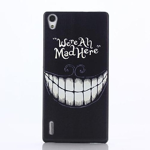 Cartoon Crazy Teeth Pattern PC Hard Back Case for Huawei Ascend P7