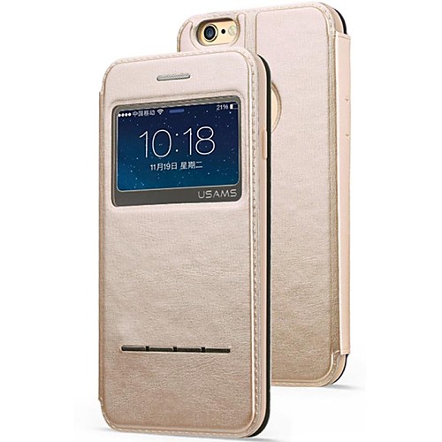 USAMS™ Flip-open TPU&PC&PU Full Body Case with Stand for iPhone 6 (Assorted Colors)