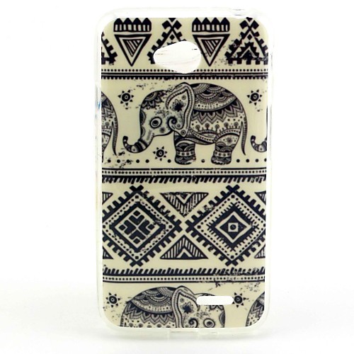 Elephant  Pattern TPU Soft Back Cover for LG L90