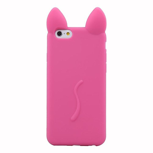 3D Cute Cartoon Rabbit Ears Silicone Soft Case for iPhone 6 (Assorted Colors)