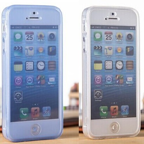 Solid Color TPU Full Body Case with Flip-open for iPhone 5/5S (Assorted Colors)