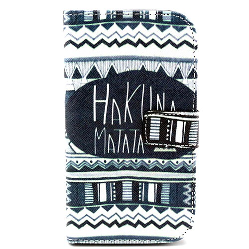 Black and white  Pattern PU Leather Full Body Case with Stand for Galaxy Grand Neo I9060