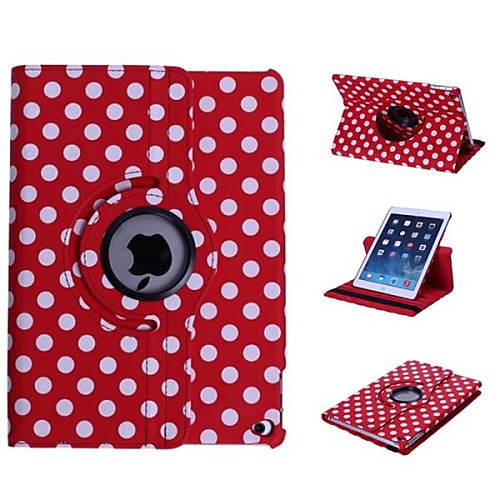 Polka Dot 360 Degree Rotating Full Body Stand Leather Case for iPad Air 2  (Assorted Colors)