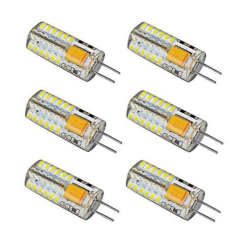 6pcs G4 2.5W 48x3014SMD 180LM 3000K/6000K Warm White/Cool White Light LED Corn Bulb(AC/DC10-20V)