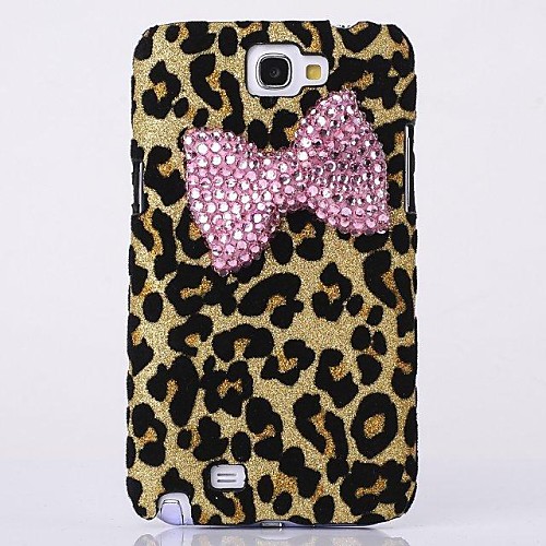 Bowknot Leopard Back Cover Case for Samsung Galaxy Note 2 N7100