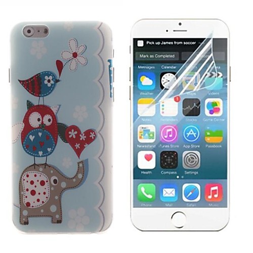 The Cartoon Design Hard with Screen Protector Cover for iPhone 6